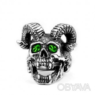 Мужское женское кольцо бижутерия дьявол зеленые глаза размер 19-21
Бижутерний сп. . фото 1