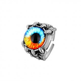 Мужское женское кольцо глаз око дракона разноцветный без размера
Материал: бижут. . фото 3