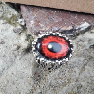 Мужское женское кольцо всевидящее око красное размер 19,5.
Бижутерний сплав. Све. . фото 6
