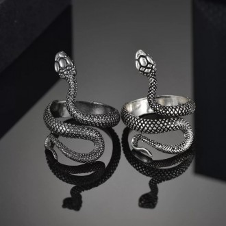 Женское кольцо бижутерия змея чешуйка без размера.
Материал: бижутерный сплав, н. . фото 4
