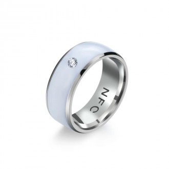 Мужское кольцо перстень белое с кмнем размер 19-22.
Металл: медецинская сталь, а. . фото 2