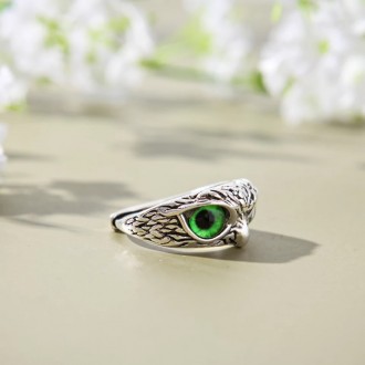 Женское кольцо бижутерия сова зеленый размер регулируется.
Бижутерний сплав. Све. . фото 2