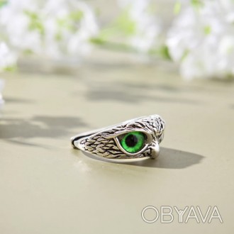 Женское кольцо бижутерия сова зеленый размер регулируется.
Бижутерний сплав. Све. . фото 1