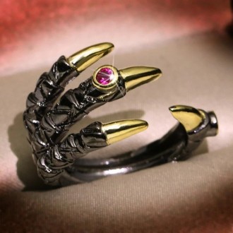 Женское кольцо когти с камнем без размера.
Материал: бижутерный сплав, напыление. . фото 5