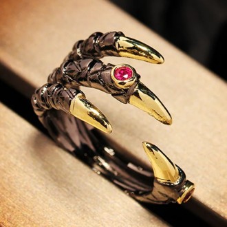 Женское кольцо когти с камнем без размера.
Материал: бижутерный сплав, напыление. . фото 3