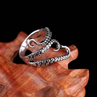Женское кольцо осьминог серый без размера.
Материал: бижутерный сплав, напыление. . фото 6