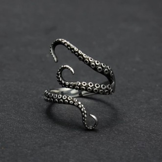 Женское кольцо осьминог серый без размера.
Материал: бижутерный сплав, напыление. . фото 8