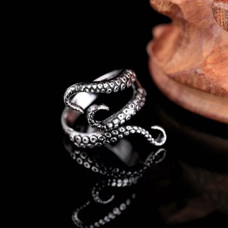Женское кольцо осьминог серый без размера.
Материал: бижутерный сплав, напыление. . фото 3