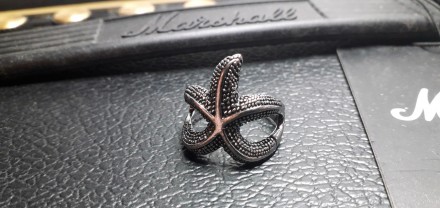 Женское кольцо морская звезда без размера
Материал: бижутерный сплав, напыление . . фото 3