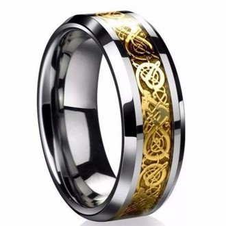 Мужское кольцо золотистое с узором влестелин размер 17-23.
Металл: медецинская с. . фото 6