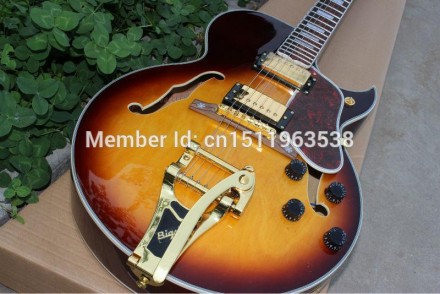 Полуакустическая гитара Gibson ES 175 Sunberst 3TS Bigsby China.
Гитара может бы. . фото 4