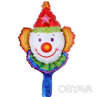 Большие гелиевые шары "Клоун", надувные фольгированные воздушные фигуры для праз. . фото 1