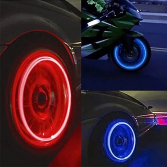 Ковпачки для коліс із підсвіткою для автомобіля мотоцикла велосипеда сині.
Пласт. . фото 2