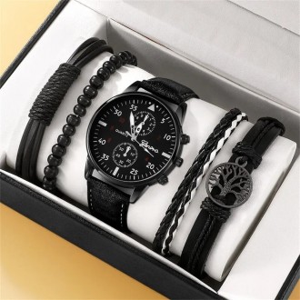 Набор подарочный кварцевые часы браслеты бисер черные.
ВАЖНО! Без подарочной кор. . фото 2