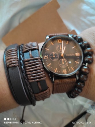 Набор подарочный кварцевые часы браслеты бисер коричневые.
ВАЖНО! Без подарочной. . фото 5