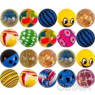 Мяч "Попрыгунчик" разноцветный, 35мм 14-34, 100 шт в пакете // 14-34(84553) ish . . фото 1