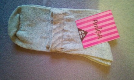 Шкарпетки жіночі Amiga розмір 23-25 (36-40) світло-сірого кольору, однотонні. Ви. . фото 3