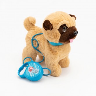 Интерактивная детская игрушка Лучший друг собачка мопс Собачка на поводке - отли. . фото 3