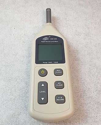 GM1356 цифровий шумомір, для вимірювання рівня шумів у діапазоні від 30 до 130 д. . фото 6