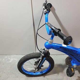 Велосипед детский PROF1 14д. LMG14125 (1шт) Projective,магнез.рама,синий, доп.ко. . фото 7