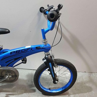 Велосипед детский PROF1 14д. LMG14125 (1шт) Projective,магнез.рама,синий, доп.ко. . фото 4