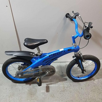 Велосипед детский PROF1 14д. LMG14125 (1шт) Projective,магнез.рама,синий, доп.ко. . фото 2