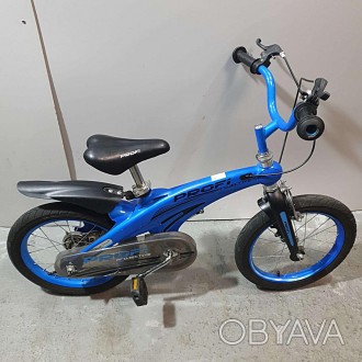 Велосипед детский PROF1 14д. LMG14125 (1шт) Projective,магнез.рама,синий, доп.ко. . фото 1