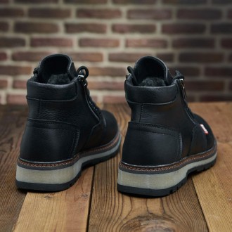 
Мужские зимние ботинки из натуральной кожи 
✅ Утеплитель теплый натуральный 100. . фото 9