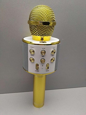 Оригінальний бездротовий караоке-мікрофон — колонка 2 в 1 Wster WS-858 — це ориг. . фото 3