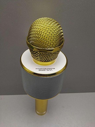 Оригінальний бездротовий караоке-мікрофон — колонка 2 в 1 Wster WS-858 — це ориг. . фото 4