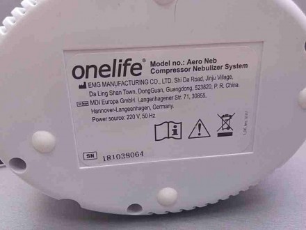 Ингалятор Onelife AERO NEB компрессорный
Источник питания: 220 В, 50 Гц
Потребля. . фото 3