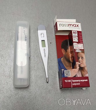 Электронный термометр Rossmax TG100
- Возможность измерения температуры оральным. . фото 1