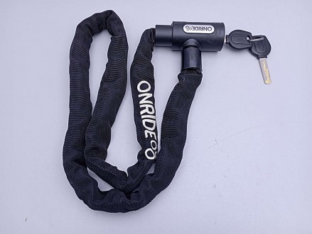 Велозамок ONRIDE Tie Code 10 - cтальная велосипедная защитная цепь покрытая плот. . фото 4