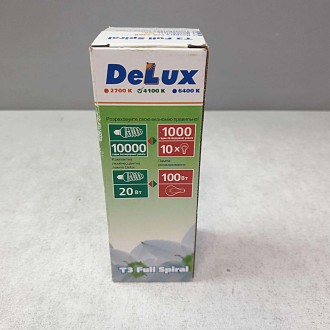 Лампочки Б/У DeLux 20W T3 Full Spiral E27 4100K. Київ. фото 1 Лампочки Б/У DeLux 20W T3 Full Spiral E27 4100K. Київ. фото 1