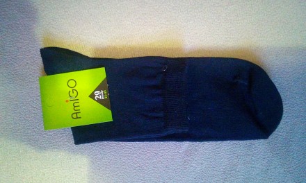      Шкарпетки чоловічі Amigо темно-сині однотонні, розмір 29 (44. . фото 2