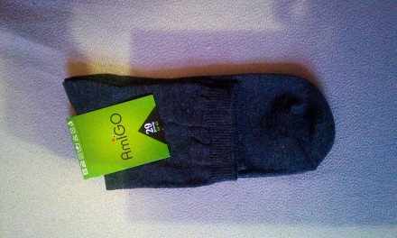      Шкарпетки чоловічі Amigо темно-сірі однотонні, розмір 29 (44. . фото 3