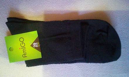      Шкарпетки чоловічі Amigо чорні однотонні літні сітка, розмір. . фото 3