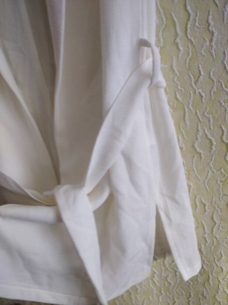 Белый нарядный кардиган под пояс, с разрезами по бокам и 2 карманами , Esmara, р. . фото 10