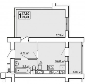 Номер оголошення на сайті компанії: SF-2-114-265-OB.
Пропонуємо 1-кімнатну кварт. . фото 12
