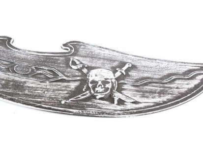  Шабля піратська зістарена з бронзовою рукояткою та рельєфним зображенням 46х8 с. . фото 5
