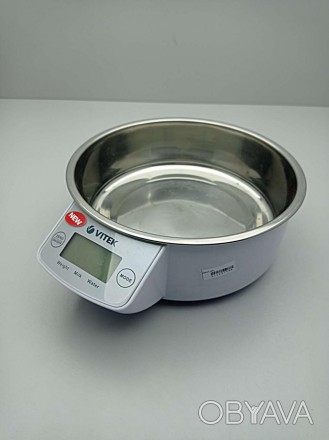 Електронні кухонні ваги, знімна чаша для продуктів, навантаження до 5 кг, точніс. . фото 1