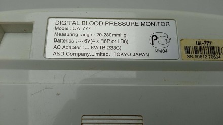 Автоматичний тонометр AND UA-777
Внимание! Комісійний товар. Уточнюйте наявність. . фото 7