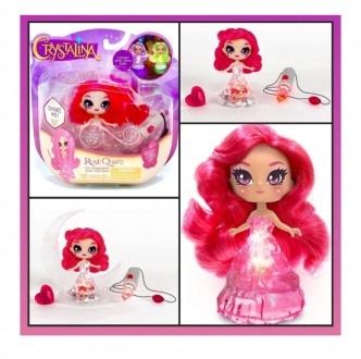 Лялька світлодіодна Кристаліна кварц з амулетом Crystalina Dolls - Rose Quartz L. . фото 2