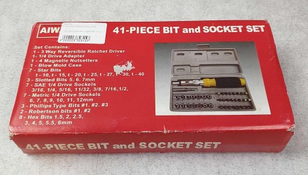 Набор бит и головок с отверткой AIWA 41-Piece Bit and Socket Set
Внимание! Комис. . фото 2