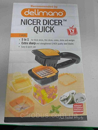 Тертки та подрібнювачі Б/У Delimano Nicer Dicer QUICK 5в1. Київ. фото 1 Тертки та подрібнювачі Б/У Delimano Nicer Dicer QUICK 5в1. Київ. фото 1