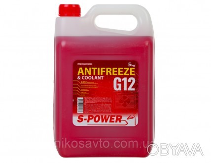 Охолоджуюча рідина S-POWER ANTIFREEZE G12 Red – етиленгліколева охолоджуюча ріди. . фото 1