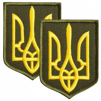 Шеврон "Тризуб" на хаки фоне - это символ украинской гордости, нации, истории и . . фото 2