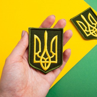 Шеврон "Тризуб" на хаки фоне - это символ украинской гордости, нации, истории и . . фото 9