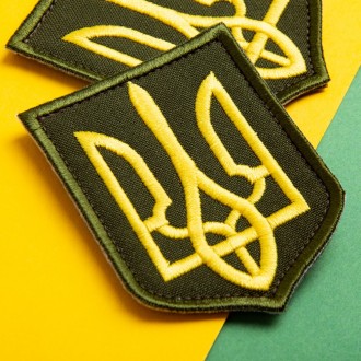 Шеврон "Тризуб" на хаки фоне - это символ украинской гордости, нации, истории и . . фото 5