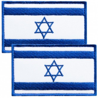 Набор шевронов на липучке с изображением Флага Израиля – яркий и глубокий символ. . фото 2